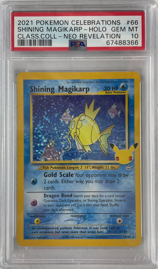2021 POKEMON CELEBRATIONS NEO REVELATION SHINING MAGIKARP - HOLO