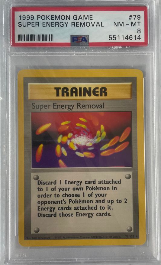 1999 POKEMON GAME SUPER ENERGY REMOVAL #79 PSA 8