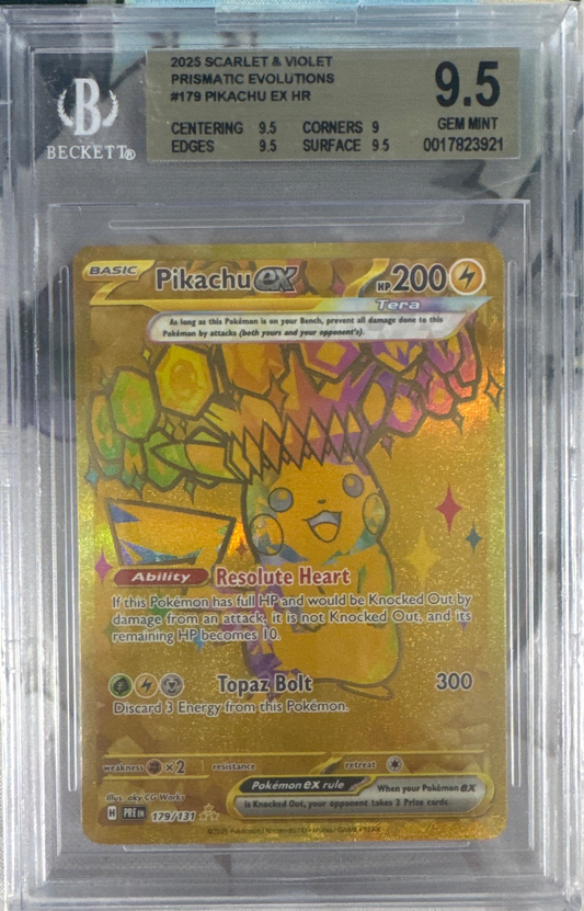 2025 POKEMON PIKACHU EX #179 BGS 9.5