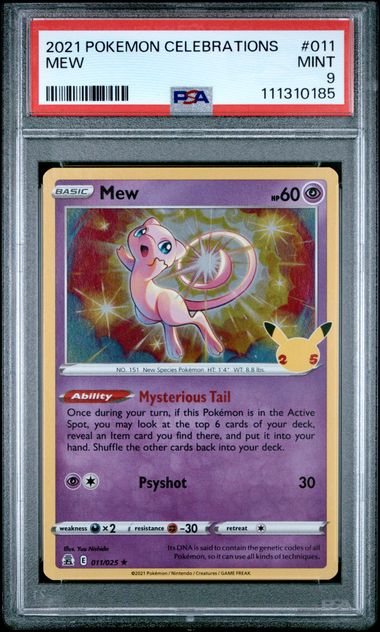 2021 POKEMON CELEBRATIONS #011 MEW PSA 9