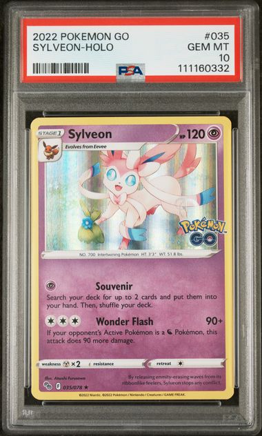 2022 POKEMON GO #035 SYLVEON-HOLO PSA 10