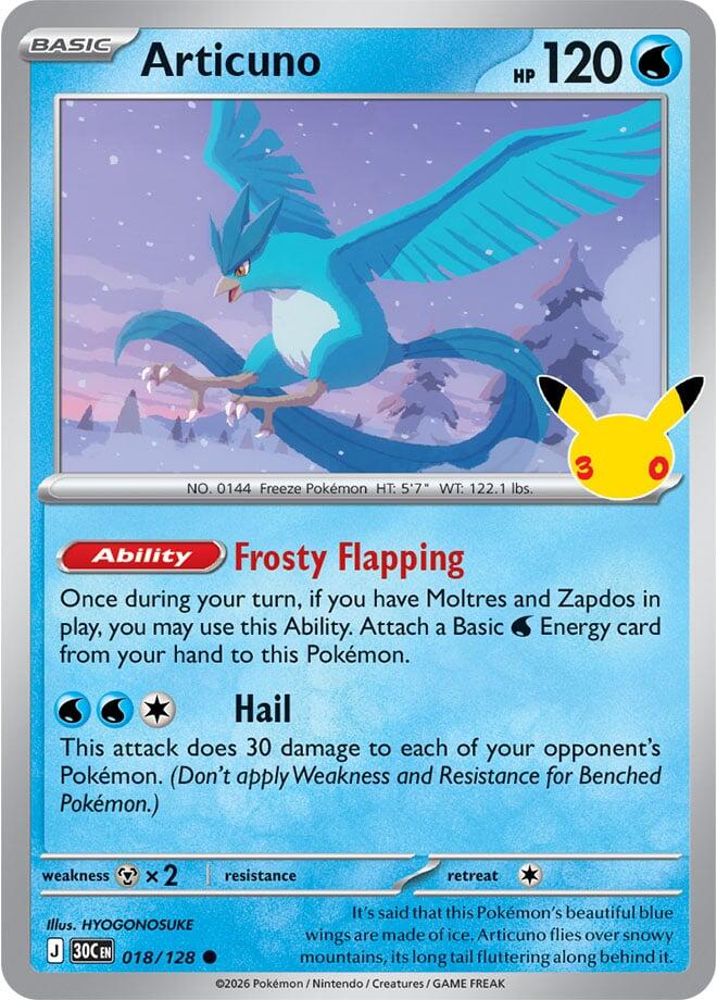 Articuno - 018/128 - ME: 30th Celebration