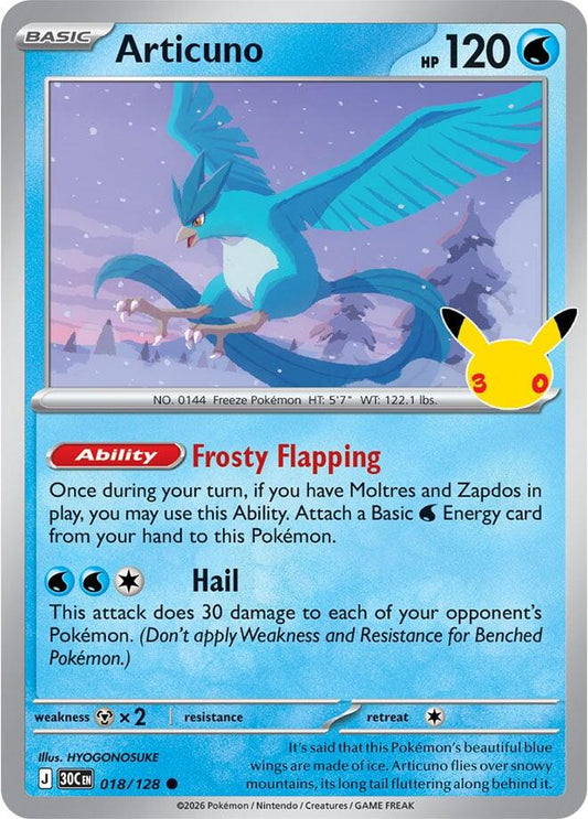Articuno - 018/128 - ME: 30th Celebration