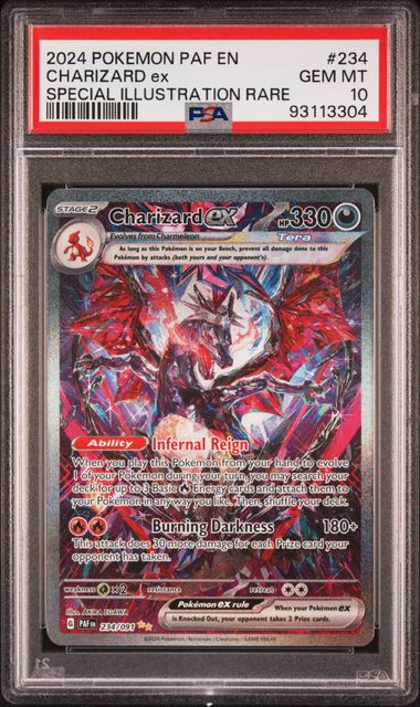 2024 POKEMON PAF EN-PALDEAN FATES #234 CHARIZARD ex SPECIAL ILLUSTRATION RARE PSA 10