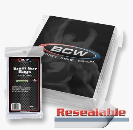 BCW Resealable Team Set Bags (100-Pack)