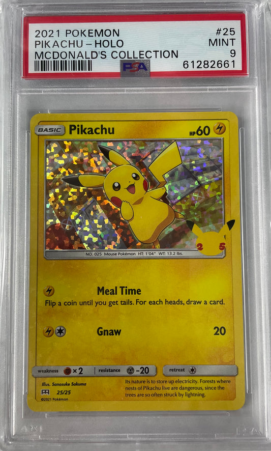 2021 POKEMON CELEBRATION MCDONALD'S COLLECTIO PIKACHU - HOLO #25 PSA 9
