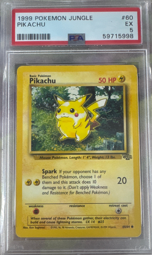 1999 POKEMON JUNGLE #60 PIKACHU PSA 5