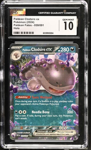 2024 POKEMON PALDEA FATES PALDEA COLDSIRE EX #059/091 CGC 10