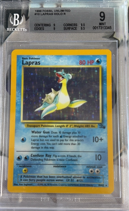 1999 Pokemon Lapras #10 BGS 9