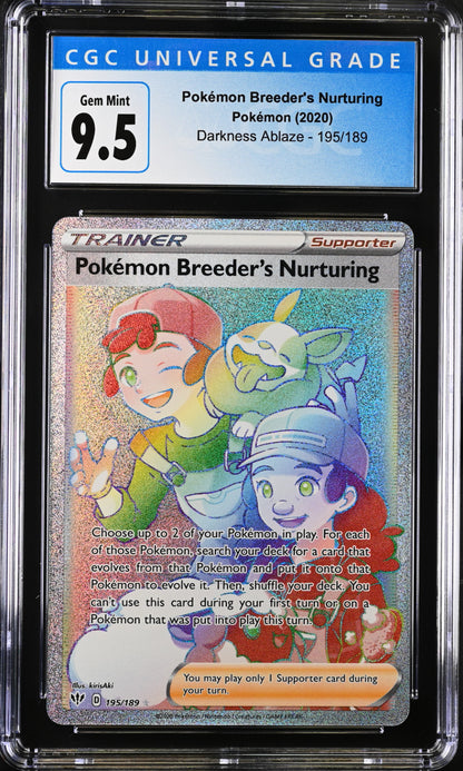 2020 Pokemon Breeder's Nurturing #195/189 CGC 9.5