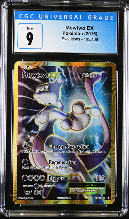 2016 Pokemon Mewtwo Ex #103/108 CGC 9