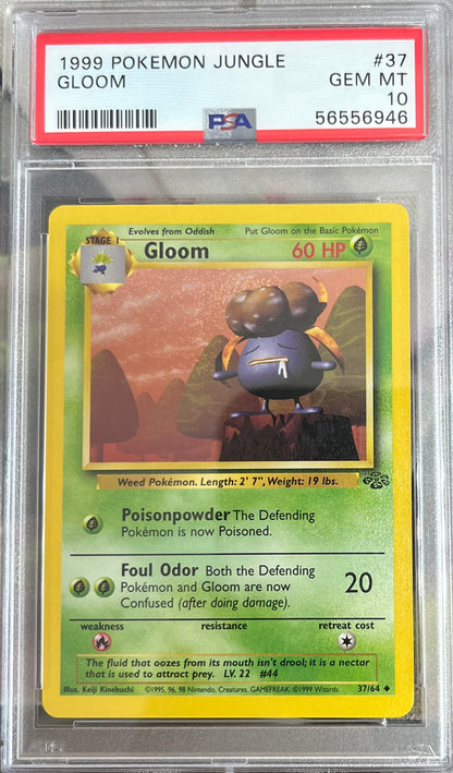 1999 POKEMON JUNGLE #37 GLOOM PSA 10