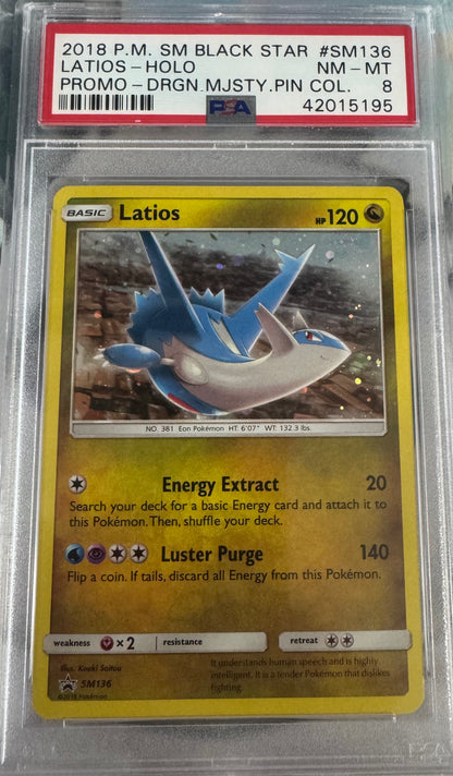 2018 Pokemon Latios #SM136 PSA 8