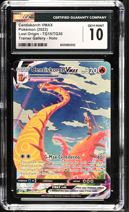 2022 POKEMON CENTISKORCH VMAX #TG15/TG30 CGC 10