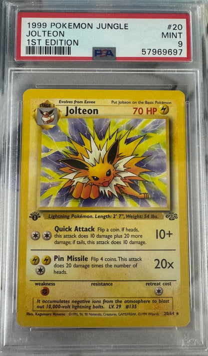 1999 Pokemon Jolteon 1st Edition #20 PSA 9