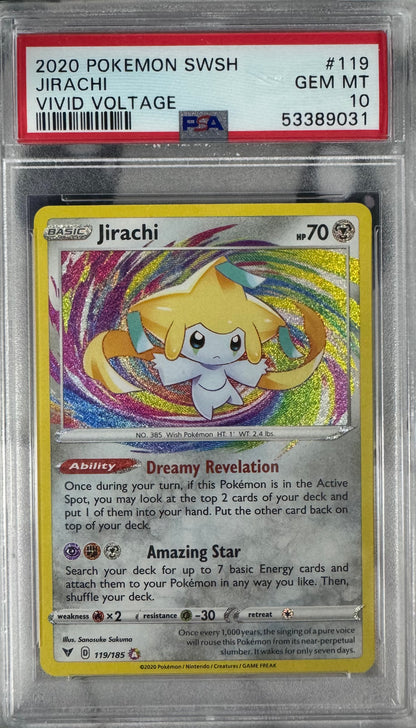 2020 Pokemon Jirachi SWSH119 PSA 10