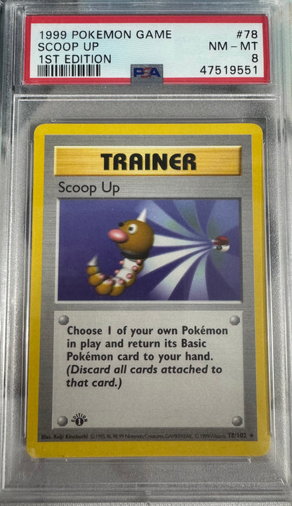 1999 POKEMON GAME 1ST EDITION SCOOP UP #78 PSA 8