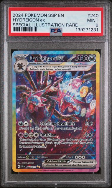 2024 POKEMON SURGING SPARKS HYDREIGON EX #240 PSA 9