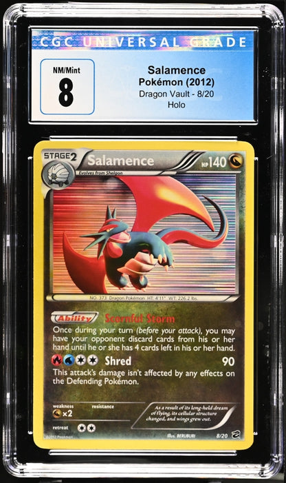2012 POKEMON DRAGON VAULT SALAMENCE #8/20 CGC 8