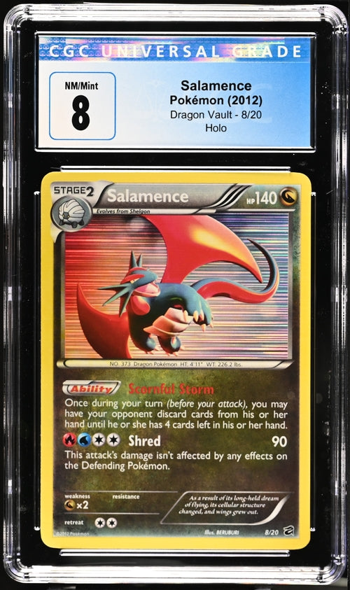 2012 POKEMON DRAGON VAULT SALAMENCE #8/20 CGC 8