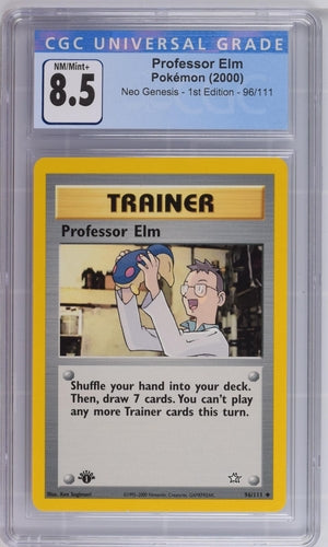 2000 POKEMON NEO GENESIS PROFESSOR ELM 1ST EDITION #96/111 CGC 8.5