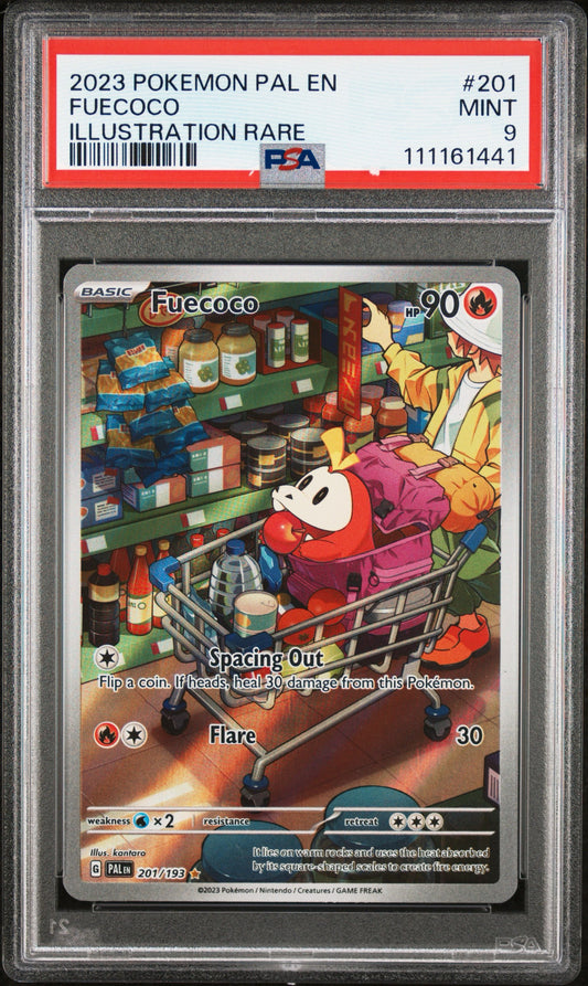 2023 POKEMON PAL EN-PALDEA EVOLVED #201 FUECOCO ILLUSTRATION RARE PSA 9