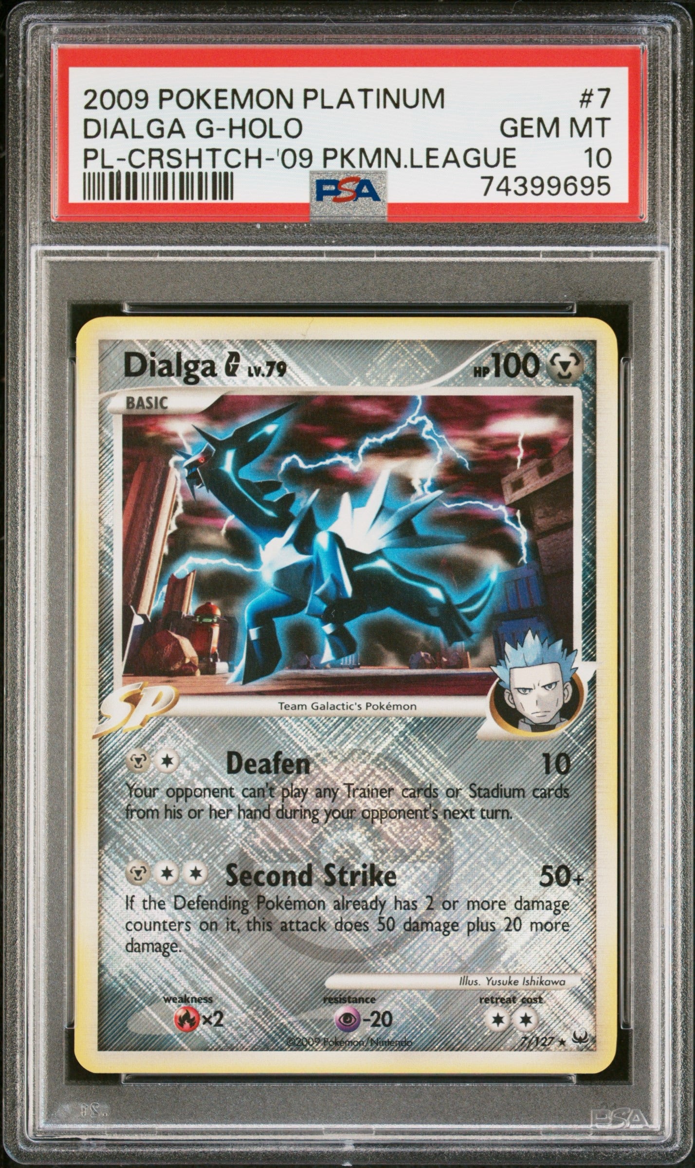 2009 POKEMON PLATINUM #7 DIALGA G-HOLO PL-CRSHTCH-'09 PKMN.LEAGUE PSA 10