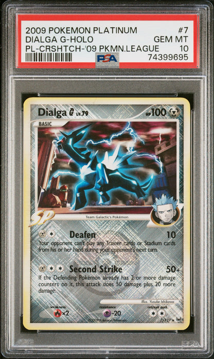 2009 POKEMON PLATINUM #7 DIALGA G-HOLO PL-CRSHTCH-'09 PKMN.LEAGUE PSA 10