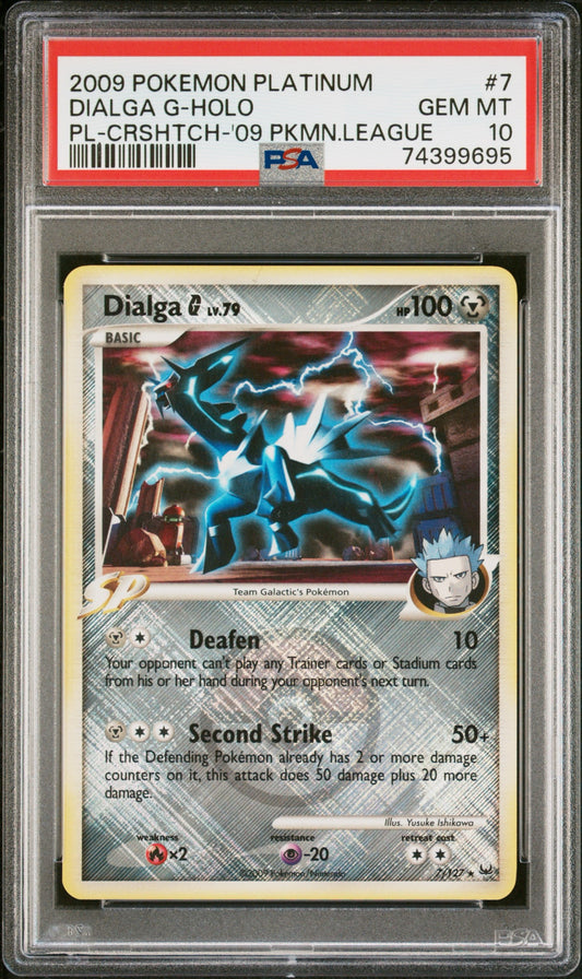 2009 POKEMON PLATINUM #7 DIALGA G-HOLO PL-CRSHTCH-'09 PKMN.LEAGUE PSA 10
