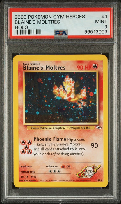 2000 Pokemon Gym Heroes Blaine's Moltres #1 PSA 9