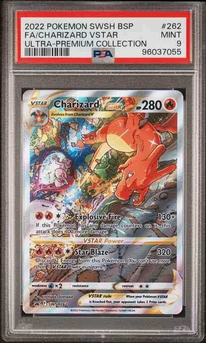 2022 Pokemon SWSH Charizard Vstar #262 PSA 9