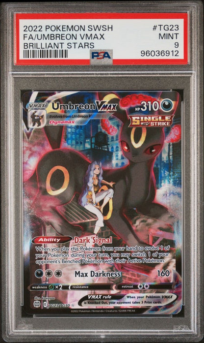 2022 Pokemon SWSH Umbreon Vmax #TG23 PSA 9