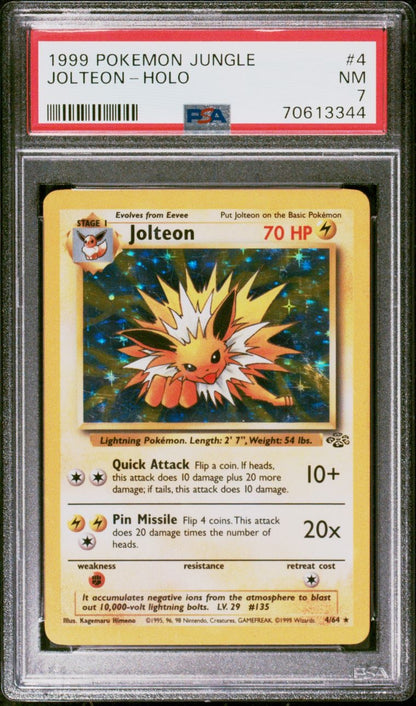 1999 Pokemon Jungle Jolteon #4 PSA 7