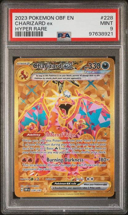 2023 Pokemon Charizard Ex #228 PSA 9