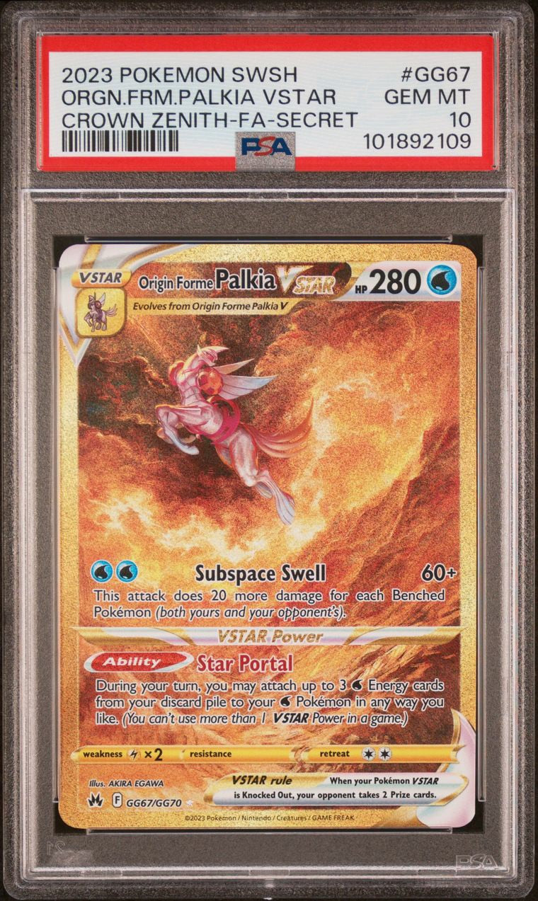 2023 Pokemon Origin Forme Palkia Vstar #GG67 PSA 10