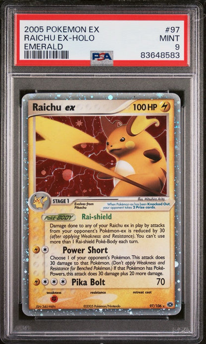 2005 Pokemon Raichu Ex #97 PSA 9