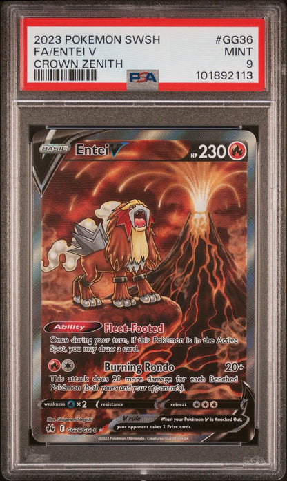 2023 Pokemon Entei V #GG36 PSA 9