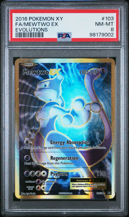 2016 Pokemon Mewtwo Ex #103 PSA 8