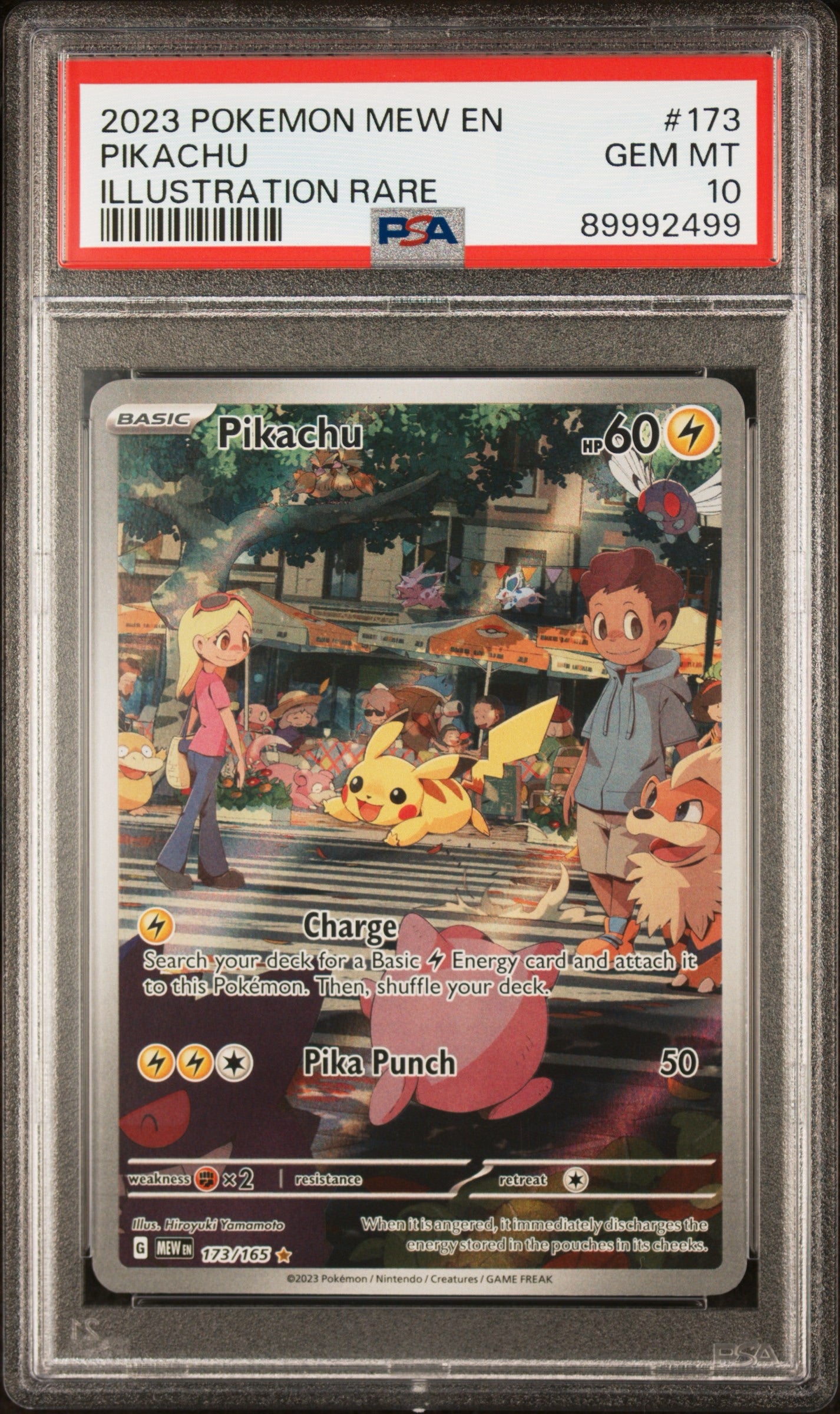 2023 POKEMON MEW EN-151 #173 PIKACHU ILLUSTRATION RARE PSA 10