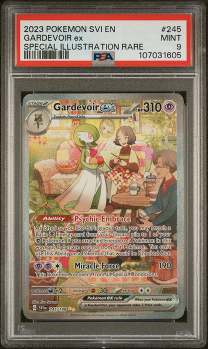 2023 POKEMON SVI EN-SCARLET & VIOLET #245 GARDEVOIR EX SPECIAL ILLUSTRATION RARE PSA 9