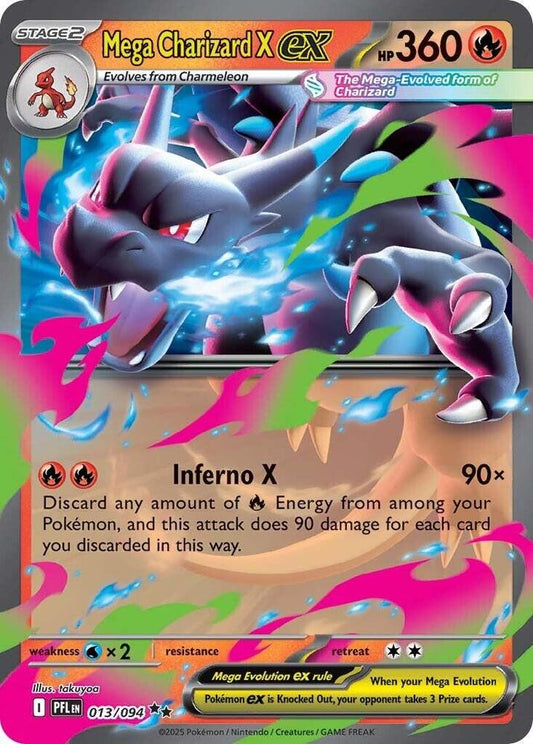 Mega Charizard X ex - 013/094 - ME02: Phantasmal Flames