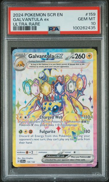 2024 POKEMON STELLAR CROWN GALVANTULA EX #159 #PSA 10