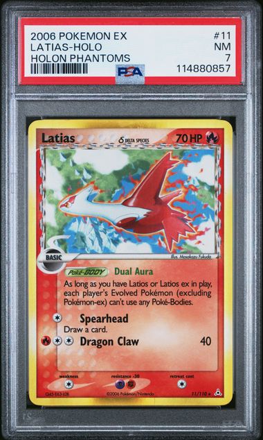2006 POKEMON HOLON PHANTOMS LATIAS HOLO #11 PSA 7