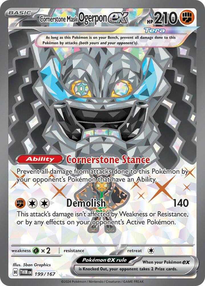 Cornerstone Mask Ogerpon ex - 199/167 - SV06: Twilight Masquerade