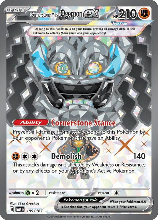Cornerstone Mask Ogerpon ex - 199/167 - SV06: Twilight Masquerade