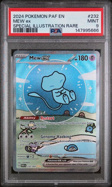 2024 POKEMON PALDEAN FATES MEW EX #232 PSA 9