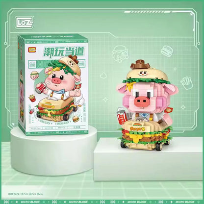 LOZ Building Block Pig Burger
